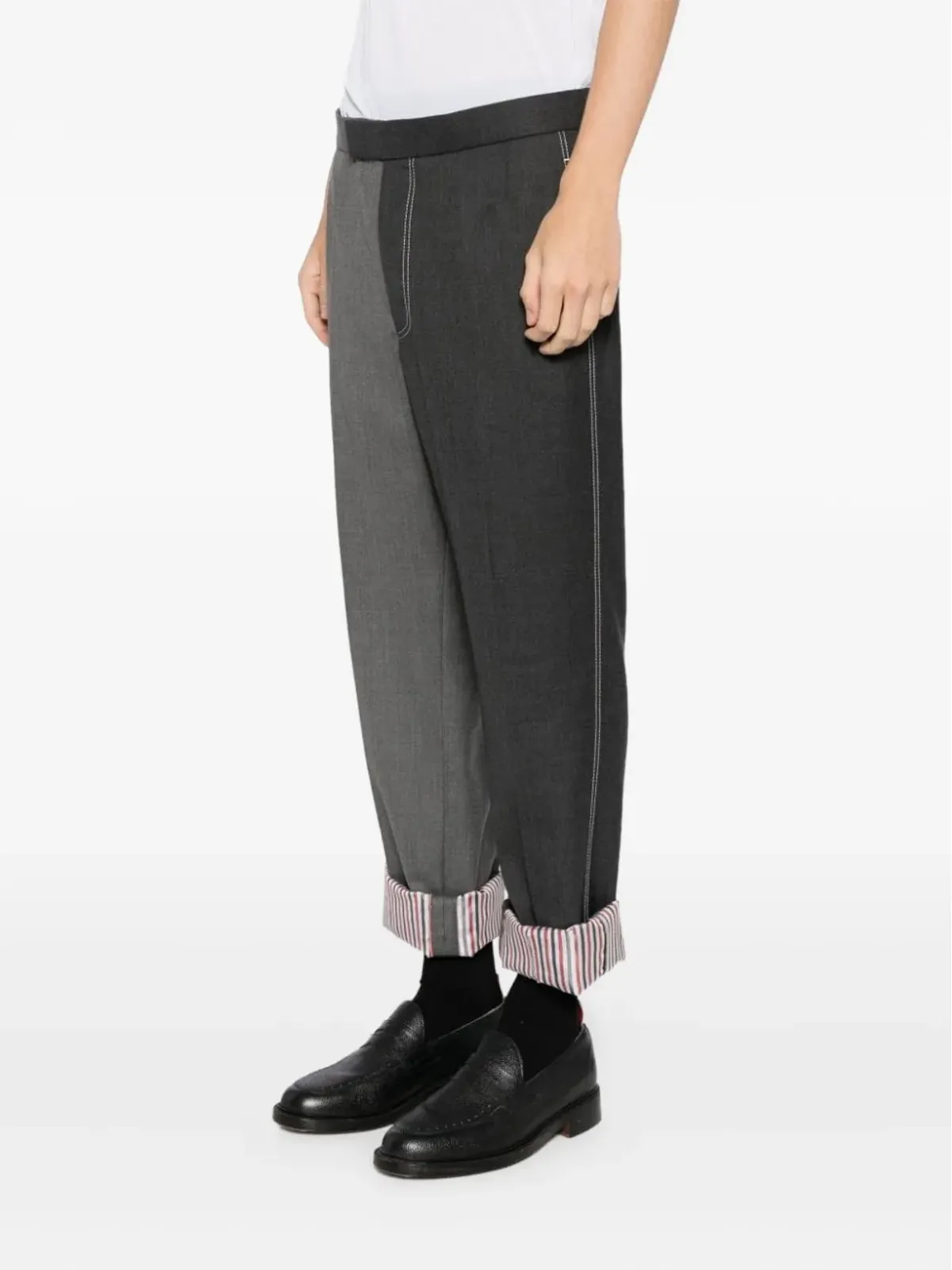 Thom Browne ツートーン ウール トラウザー - 画像3