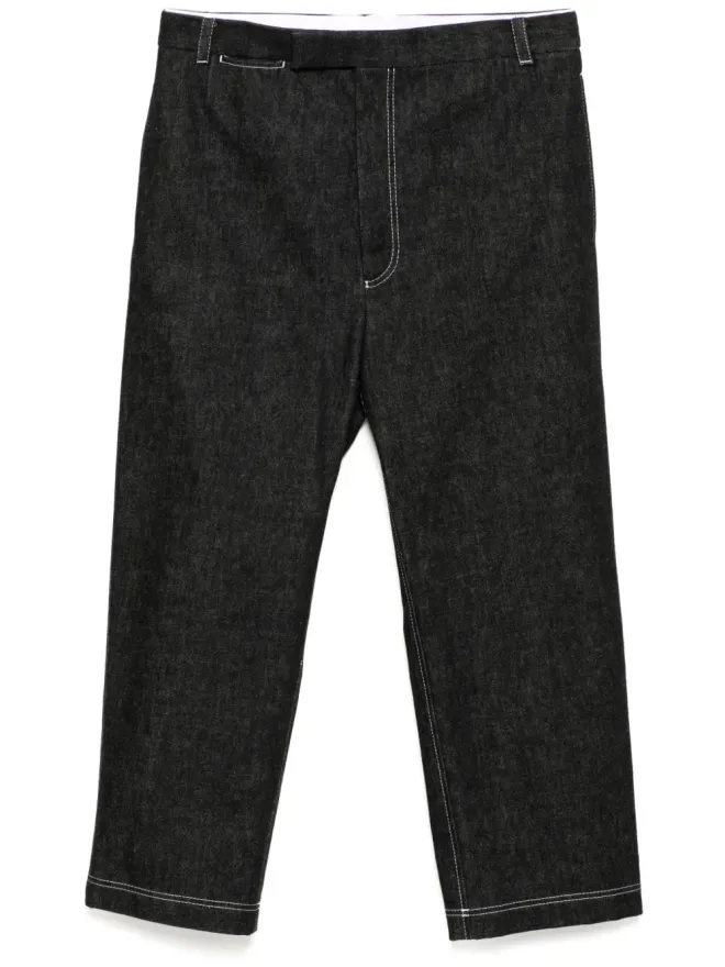 Thom Browne Thom Browne アンコンストラクテッド コントラストトップステッチ ジーンズ ブラックの商品画像