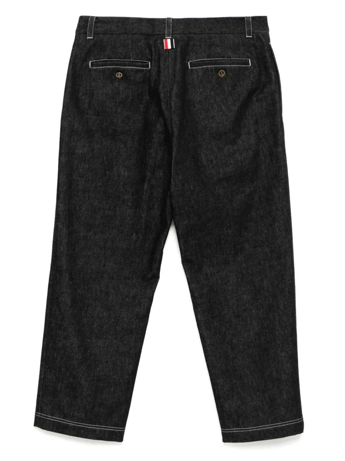 Thom Browne アンコンストラクテッド コントラストトップステッチ ジーンズ ブラック - 画像2