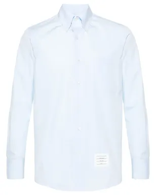 Thom Browne ポインテッドカラー コットンシャツ - ブルー - サムネイル1