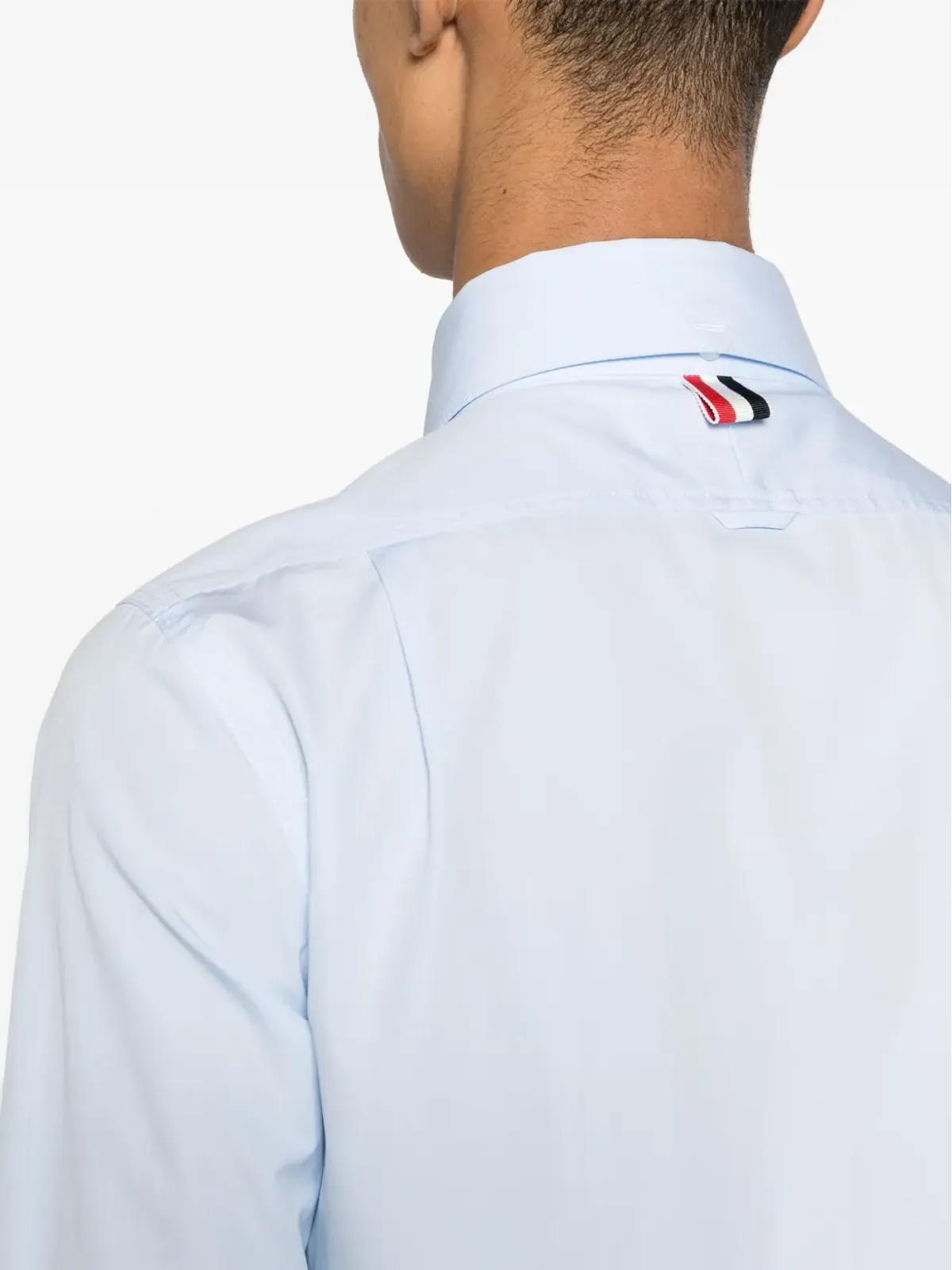 Thom Browne ポインテッドカラー コットンシャツ - ブルー - 画像5