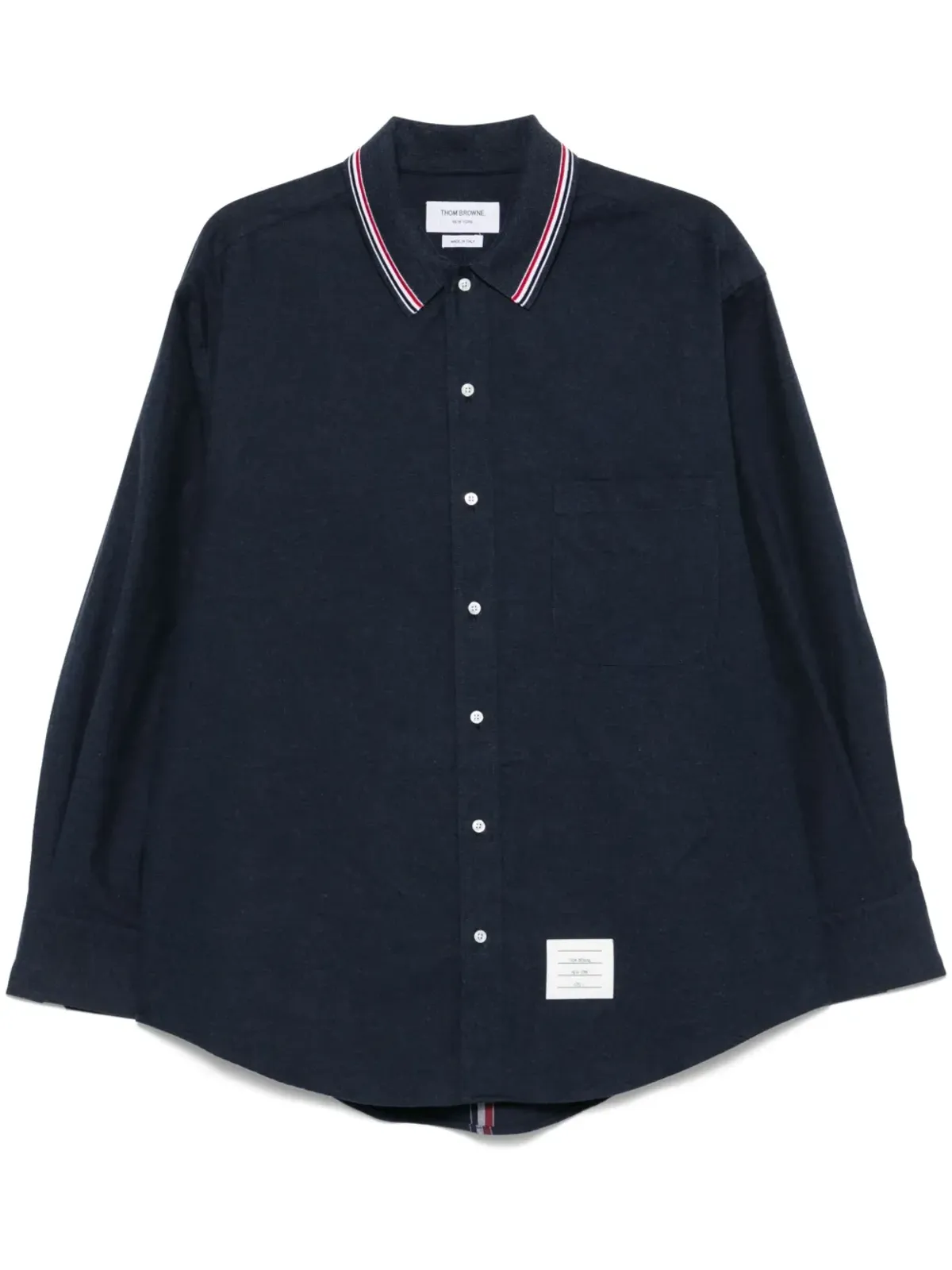 Thom Browne RWBストライプ柄フランネルシャツ ブルー - 画像1