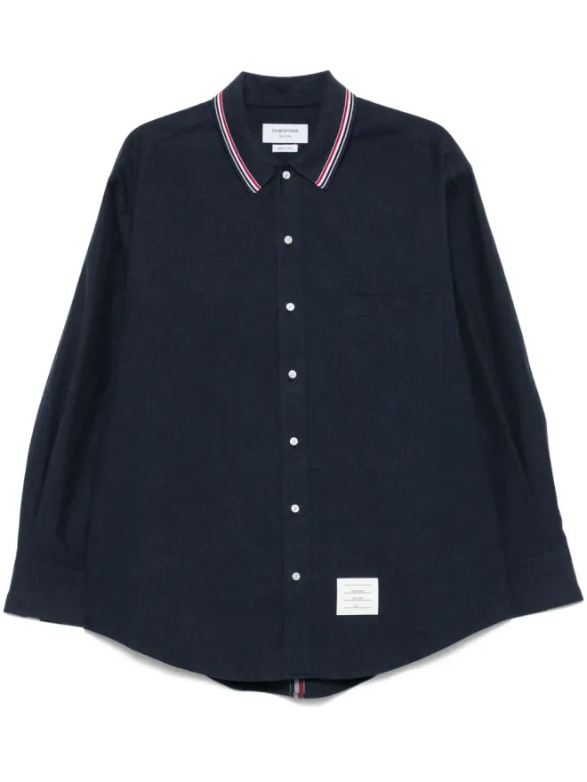 Thom Browne Thom Browne RWBストライプ柄フランネルシャツ ブルーの商品画像