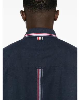 Thom Browne RWBストライプ柄フランネルシャツ ブルー - サムネイル5