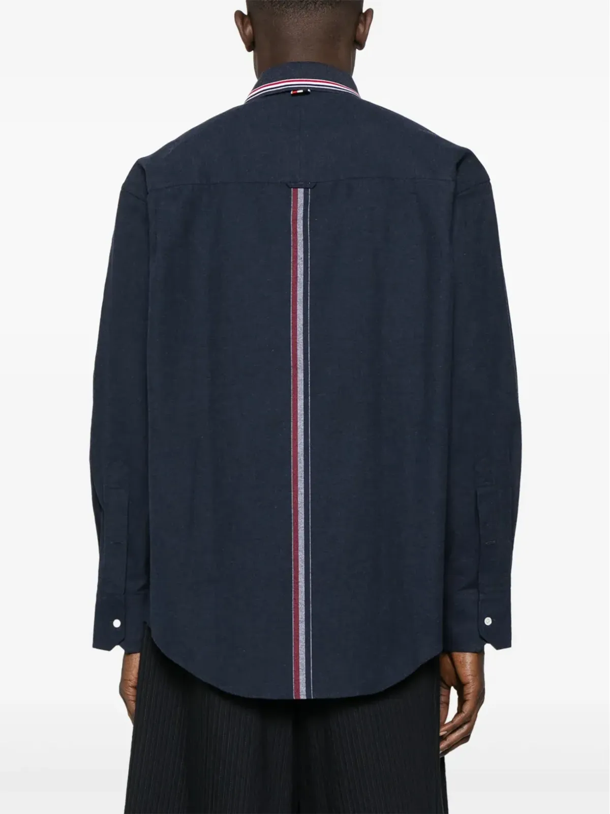 Thom Browne RWBストライプ柄フランネルシャツ ブルー - 画像4