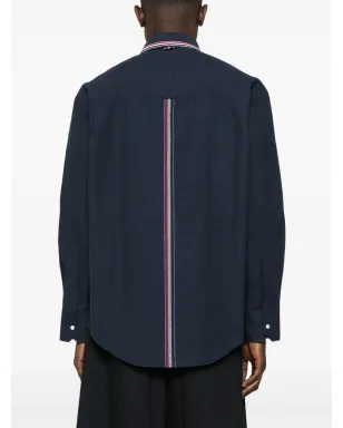 Thom Browne RWBストライプ柄フランネルシャツ ブルー - サムネイル4
