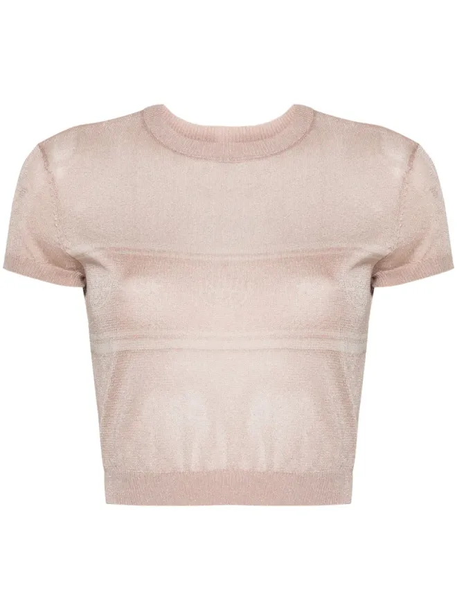 Chiara Ferragni Chiara Ferragni Eyelikeモチーフ メタリック クロップドセーターの商品画像