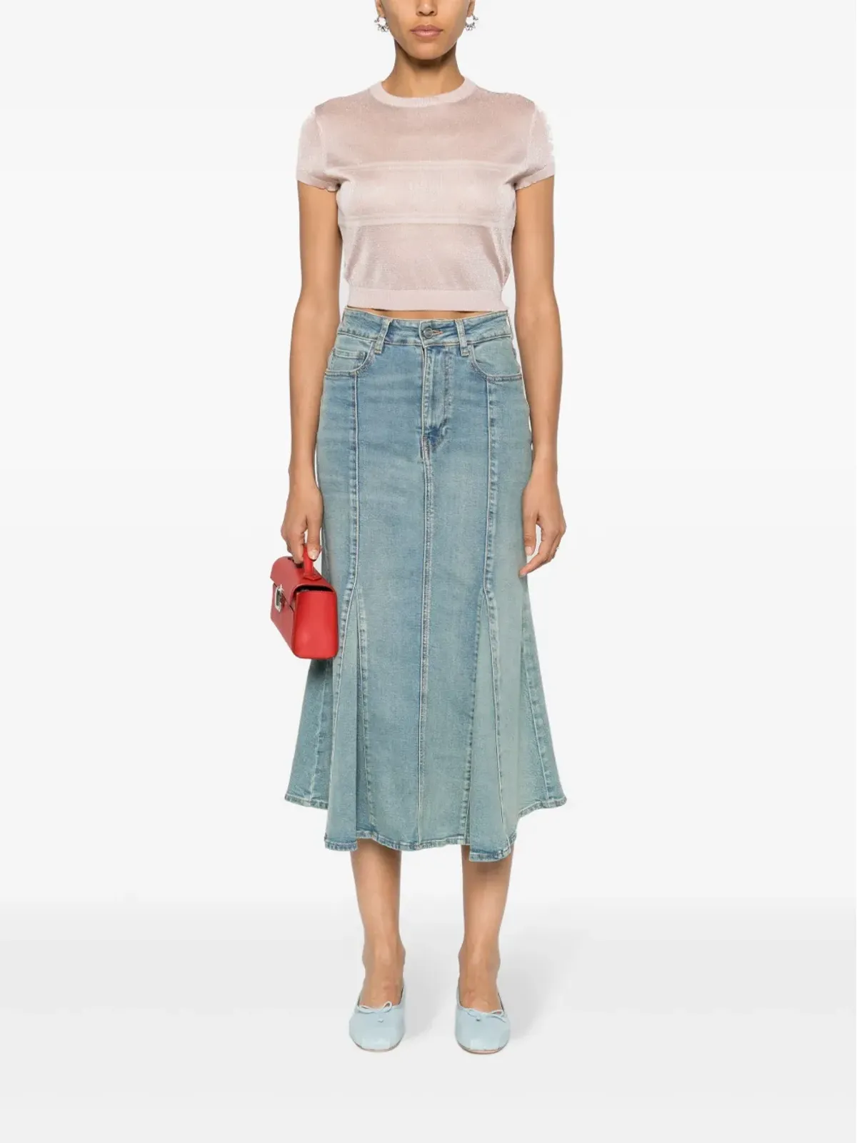 Chiara Ferragni Eyelikeモチーフ メタリック クロップドセーター - 画像2