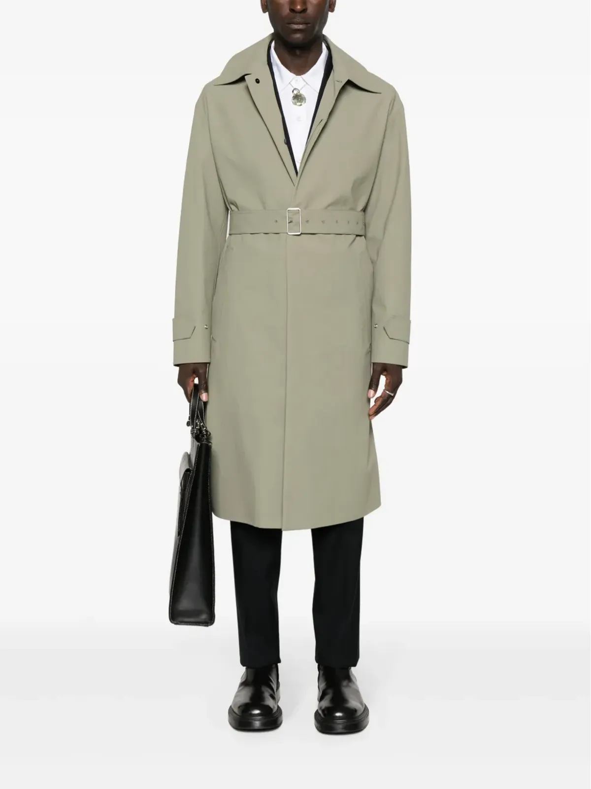 Jil Sander ミディ丈トレンチコート - グリーン - 画像2