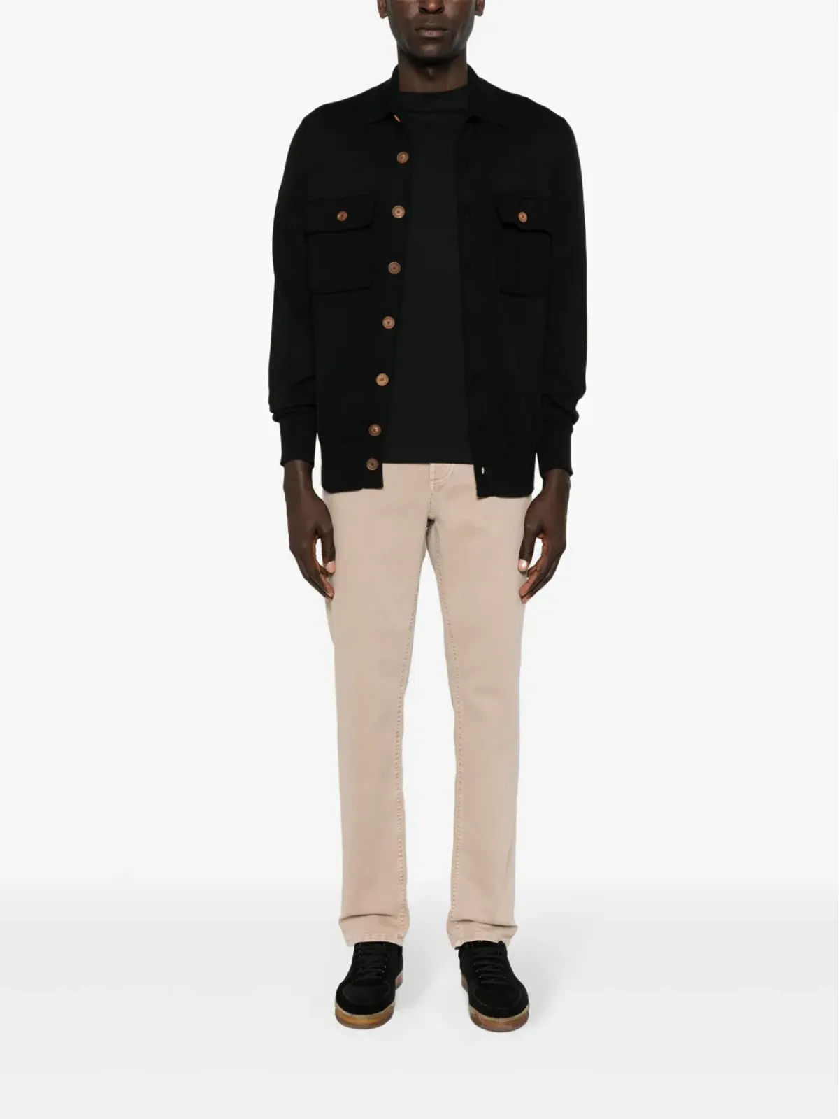 Brunello Cucinelli ロゴプリント Tシャツ ブラック - 画像2