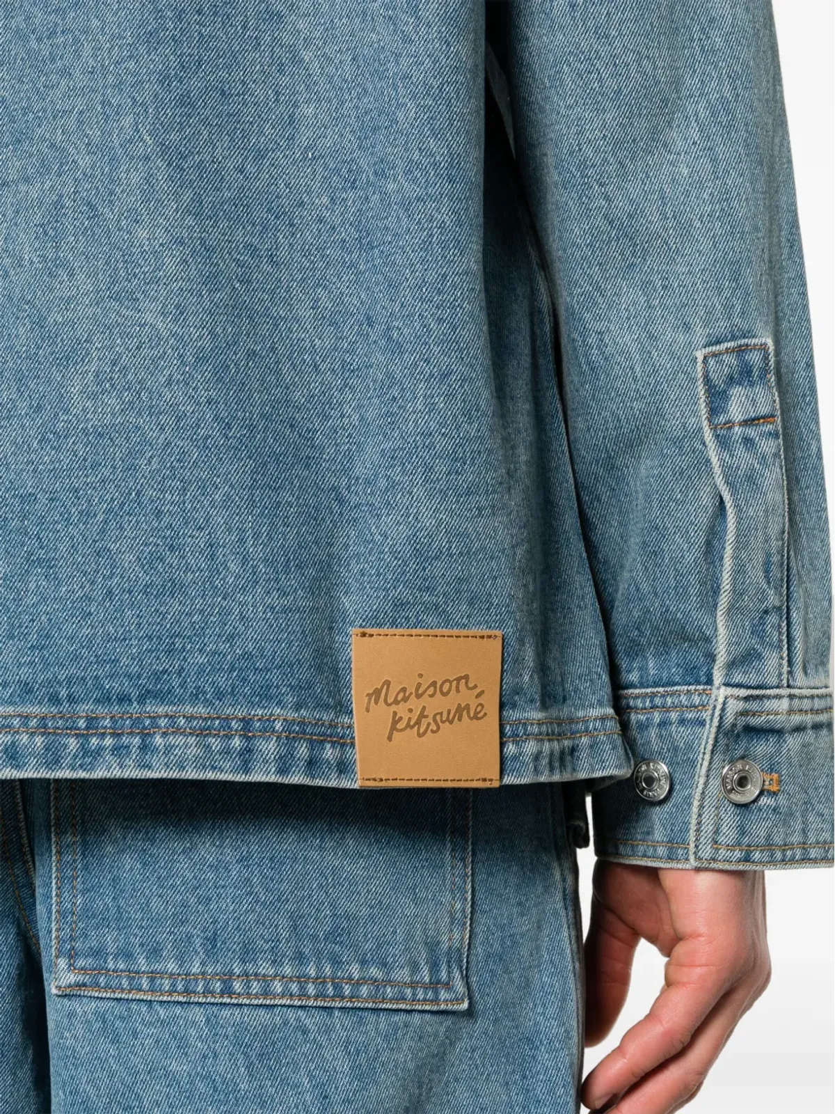 Maison Kitsuné スプレッドカラー デニムジャケット - 画像4