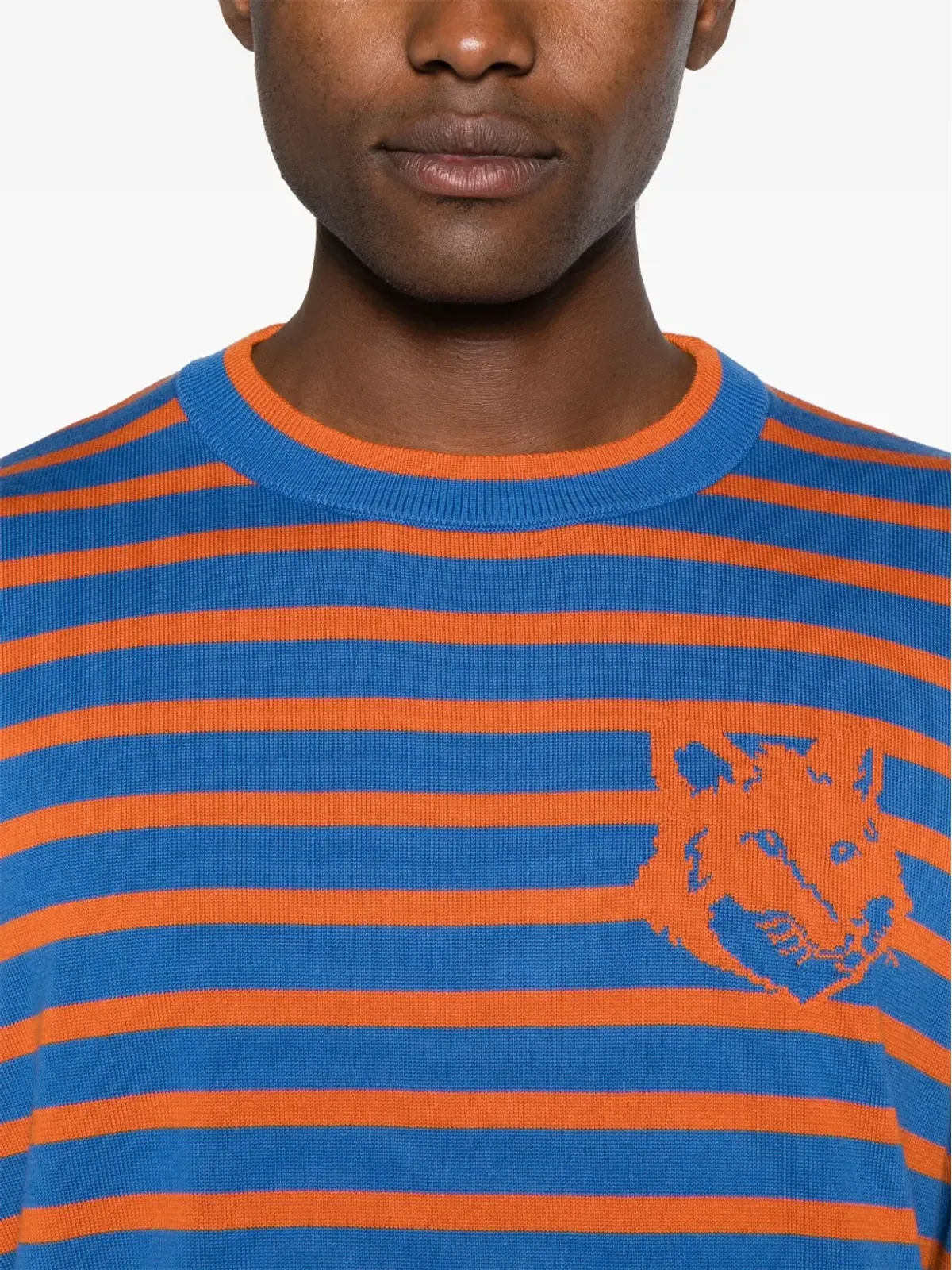 Maison Kitsuné ロゴインターシャ コットン ジャンパー - 画像5