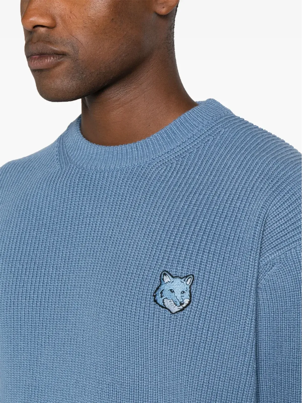 Maison Kitsuné ロゴパッチ付きリブ編みセーター - 画像5