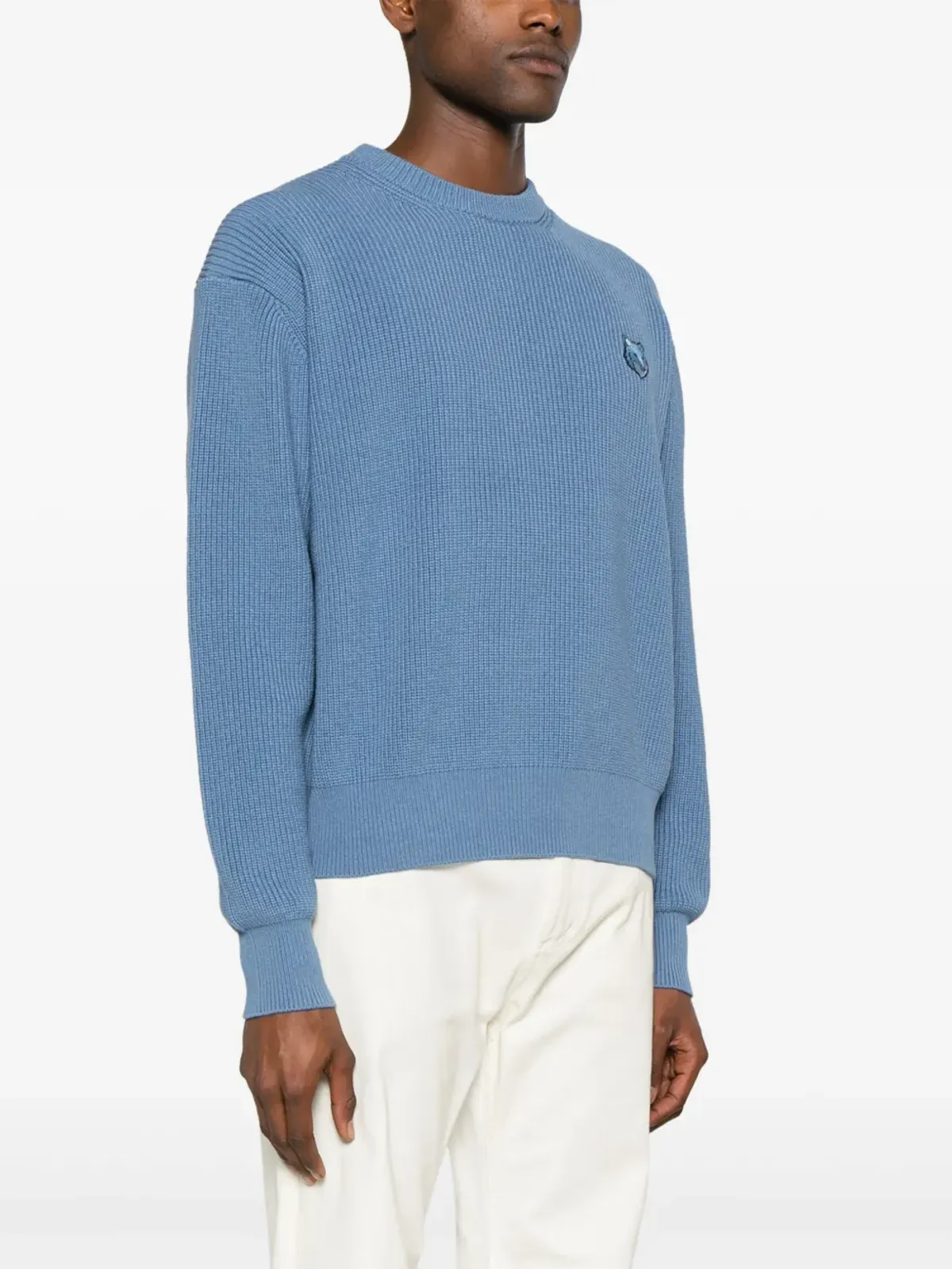 Maison Kitsuné ロゴパッチ付きリブ編みセーター - 画像3