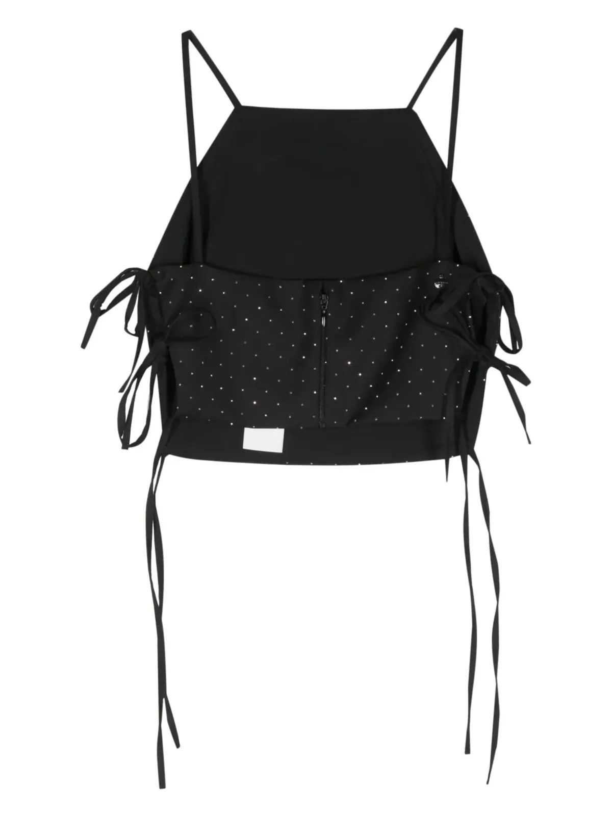 Chiara Ferragni rhinestone-embellished crop top - Black - 画像2