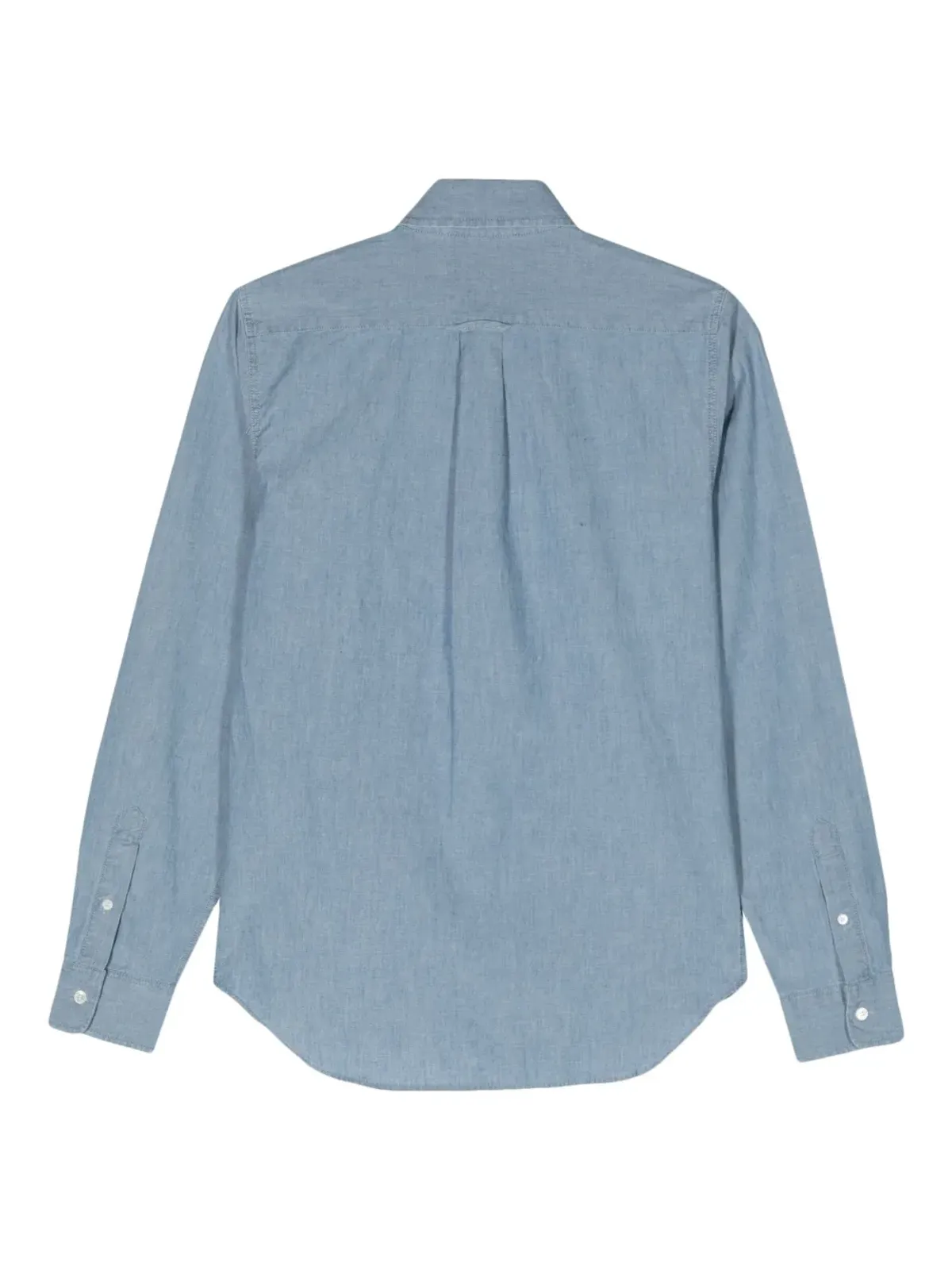 Maison Kitsuné フォックスヘッドパッチ コットンシャツ ブルー - 画像2