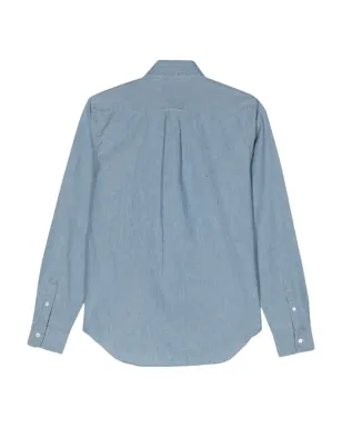 Maison Kitsuné フォックスヘッドパッチ コットンシャツ ブルー - サムネイル2