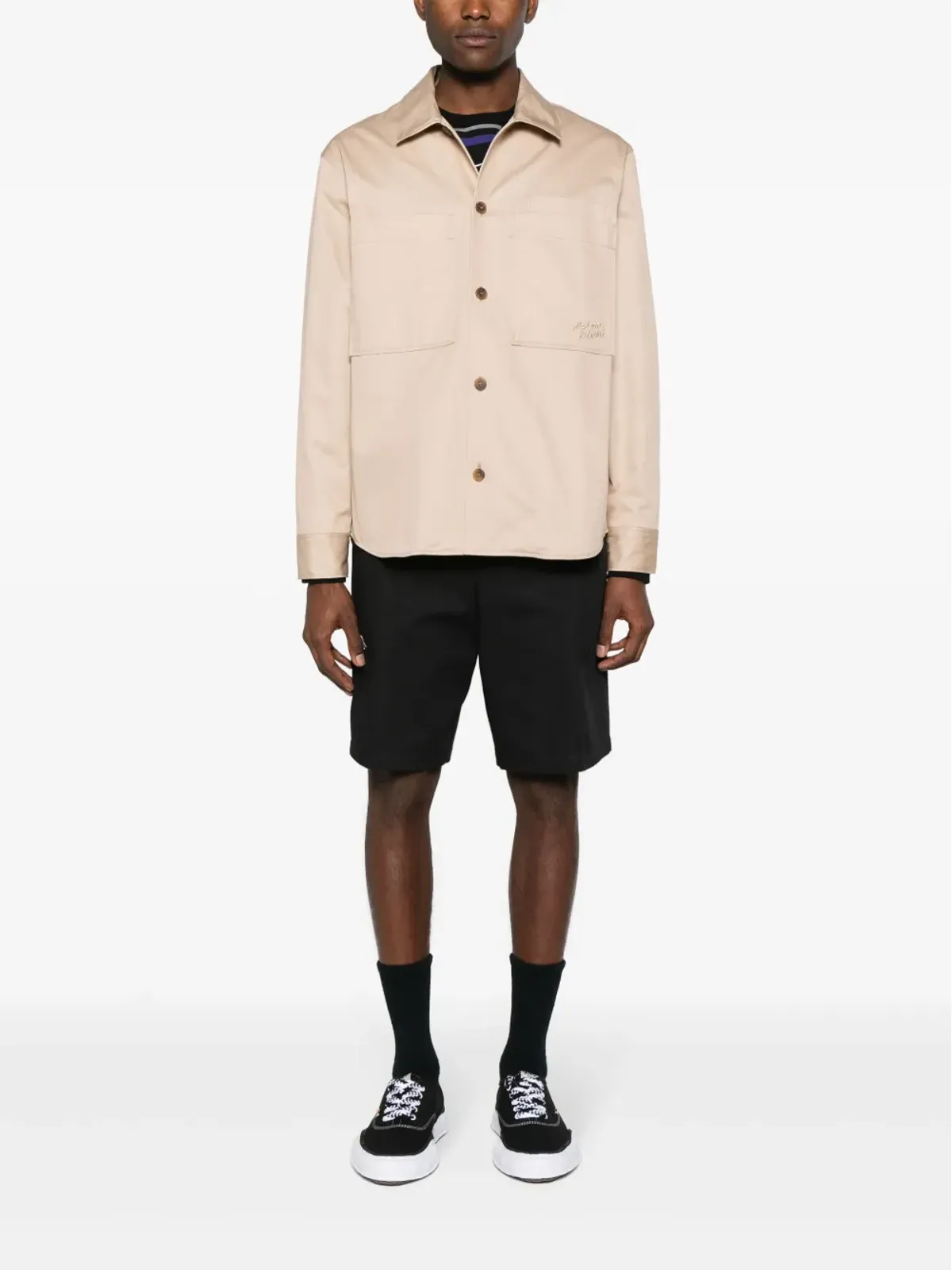 Maison Kitsuné ボタンアップ コットン オーバーシャツ - 画像2