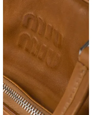 Miu Miu ロゴエンボスレザートートバッグ - サムネイル4