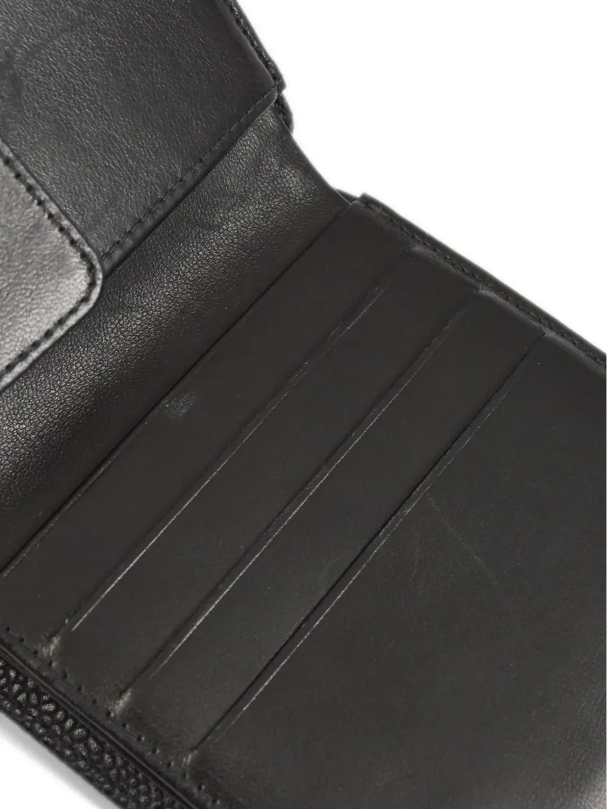 CHANEL ビンテージ 2000 CCステッチ 二つ折り財布 ブラック - 画像5