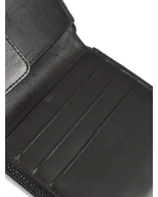 CHANEL ビンテージ 2000 CCステッチ 二つ折り財布 ブラック - サムネイル5