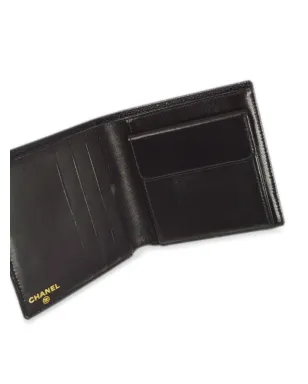 CHANEL ビンテージ 2000 CCステッチ 二つ折り財布 ブラック - サムネイル4