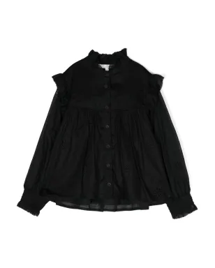 Chloé Kids ブロderie-anglaise コットンシャツ - サムネイル1