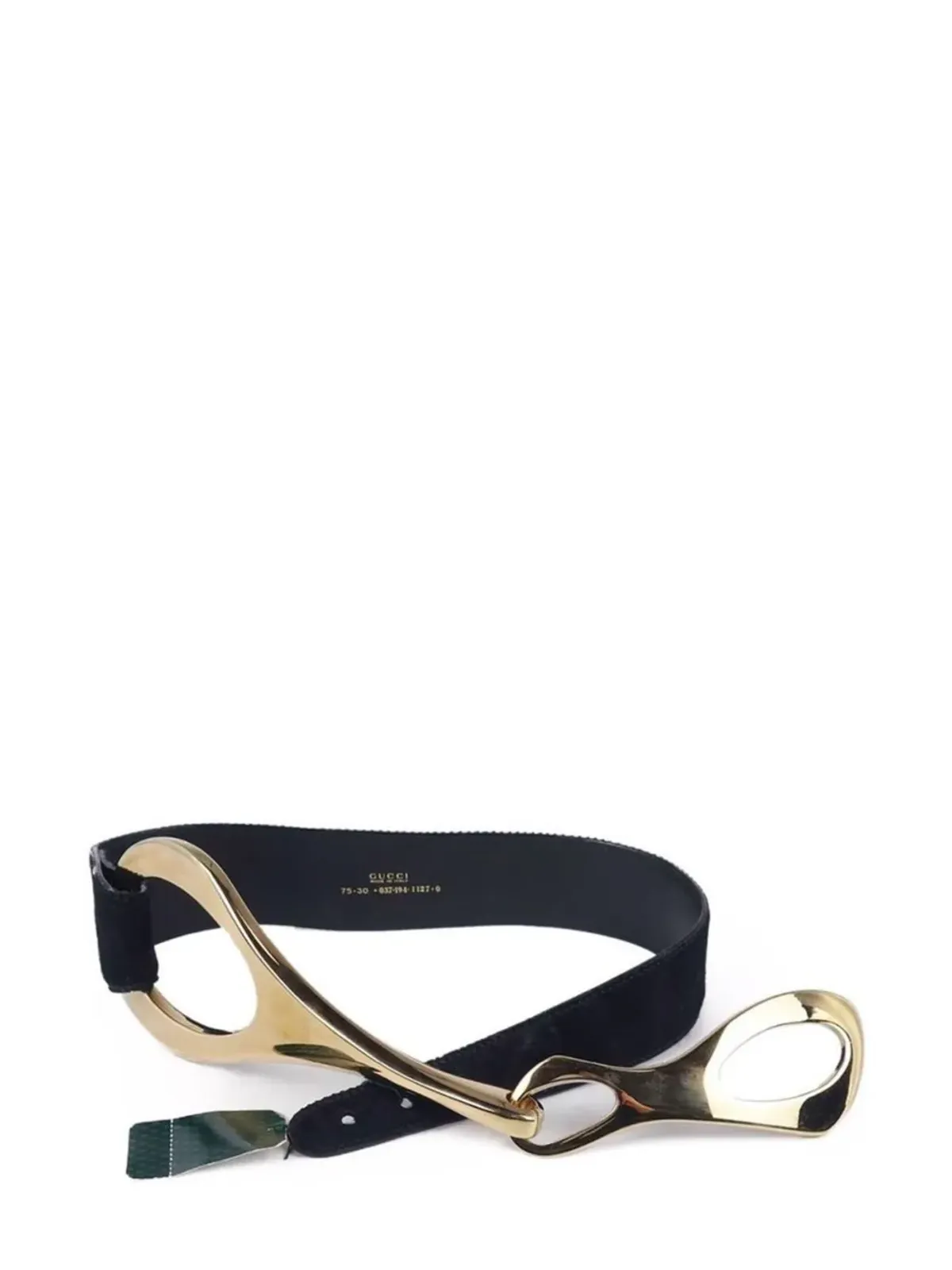 Gucci ビンテージ ホースビット レザー ベルト - ブラック - 画像2