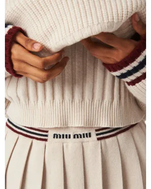 Miu Miu リブ編みカシミアポロシャツ - サムネイル5