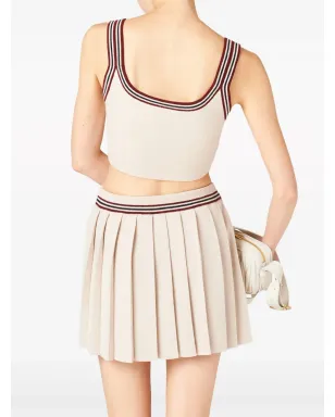 Miu Miu プリーツ入りニットカシミアミニスカート - サムネイル4