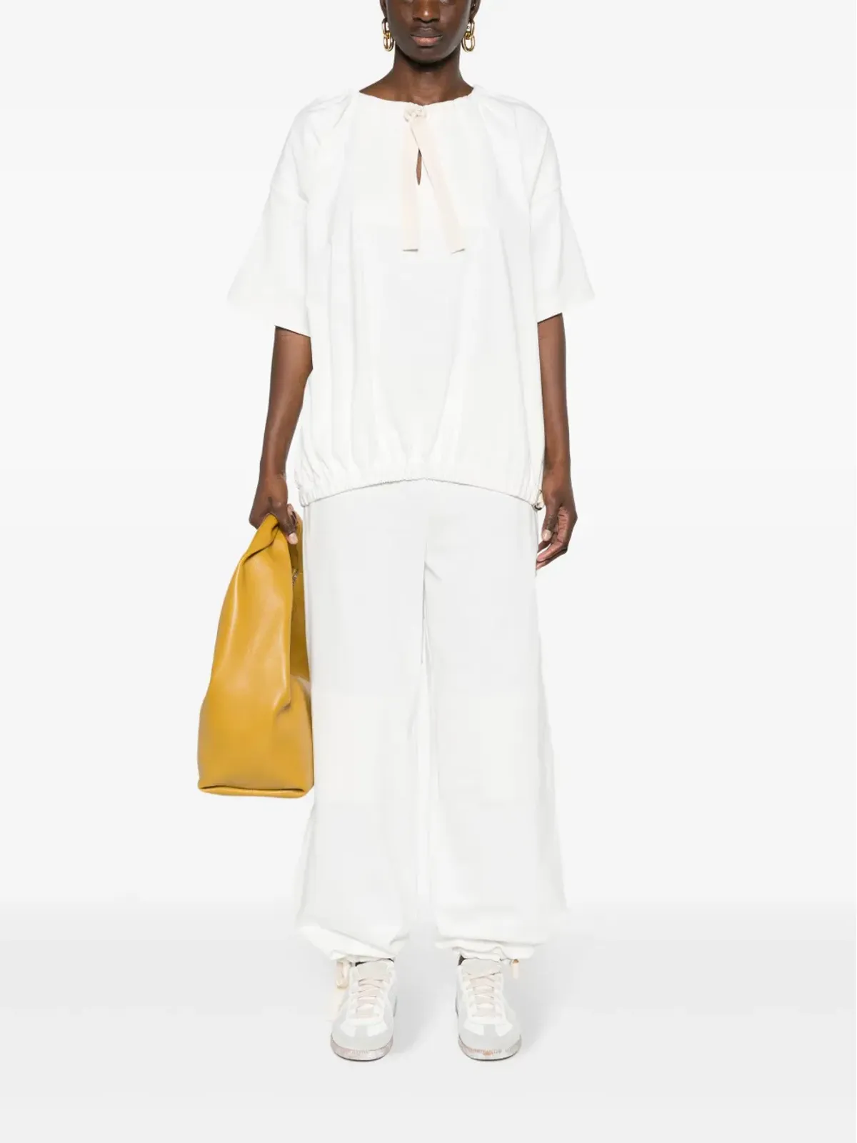 Jil Sander ベルト付きコットンパンツ - White - 画像2