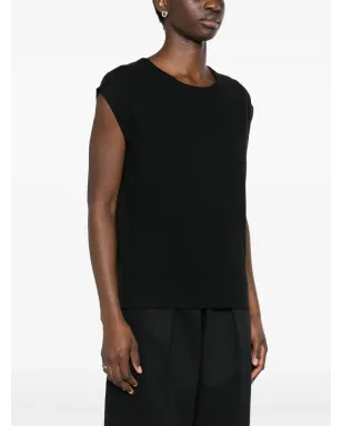 LEMAIRE ノースリーブ ジャージーTシャツ - ブラック - サムネイル3