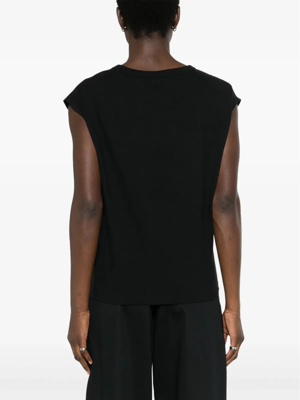 LEMAIRE ノースリーブ ジャージーTシャツ - ブラック - 画像4