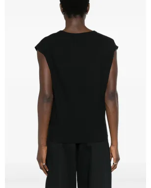 LEMAIRE ノースリーブ ジャージーTシャツ - ブラック - サムネイル4