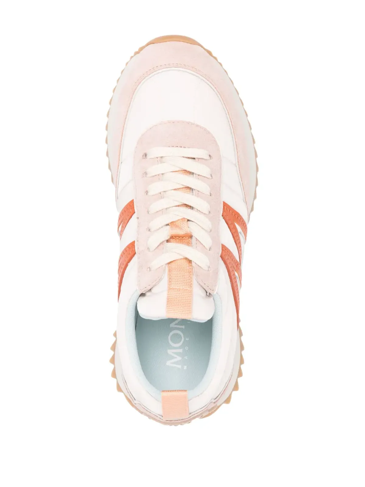 Moncler ペイシー ロゴアップリケスニーカー ピンク - 画像4