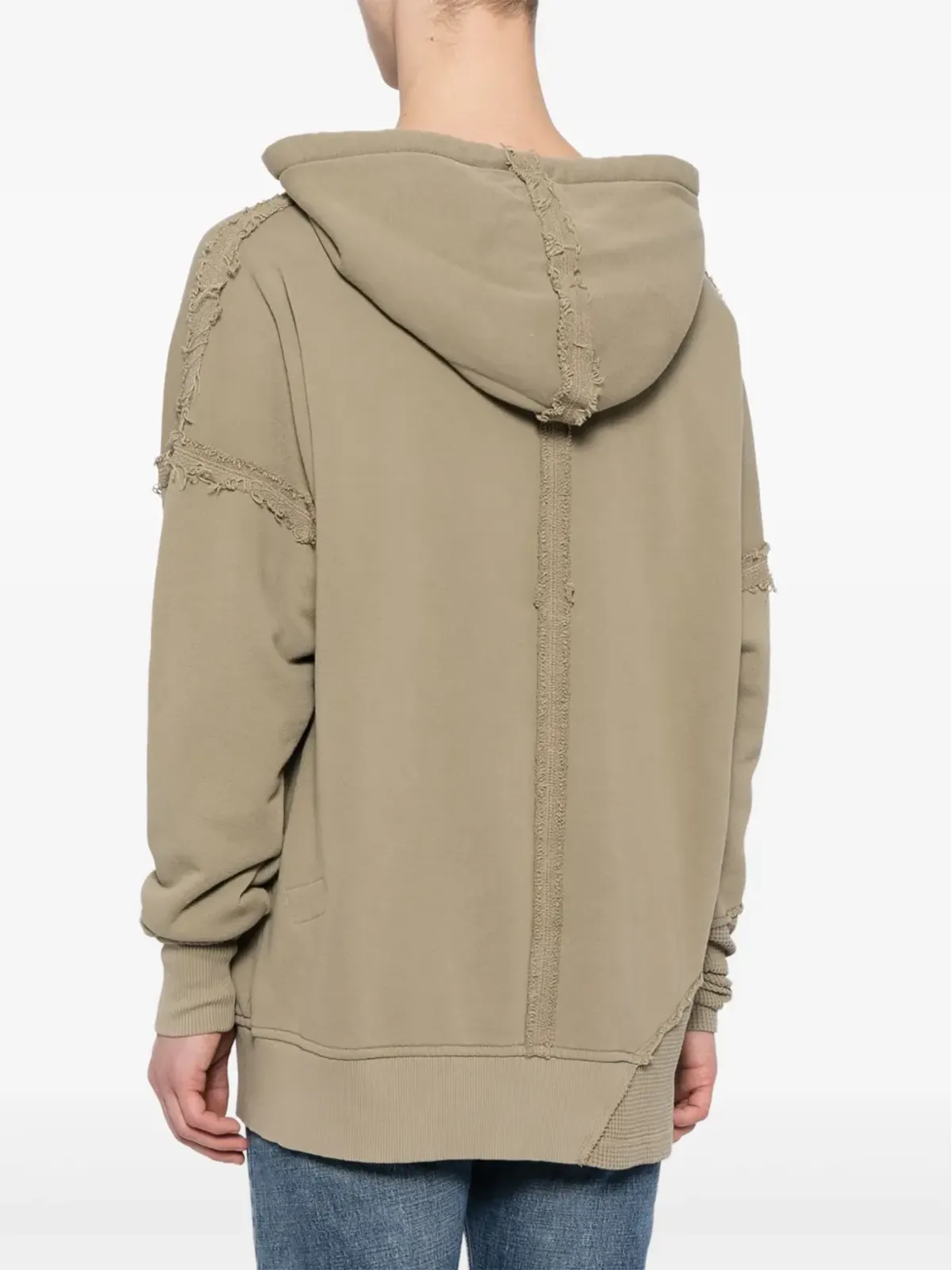 Greg Lauren ディストレスト コットン フーディ - 画像4