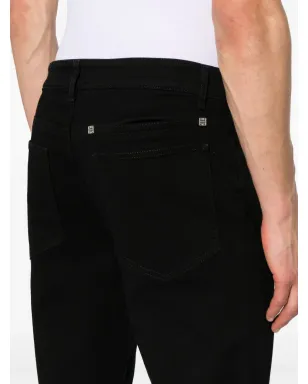 Givenchy ロゴプレート付きスリムカットジーンズ - ブラック - サムネイル5
