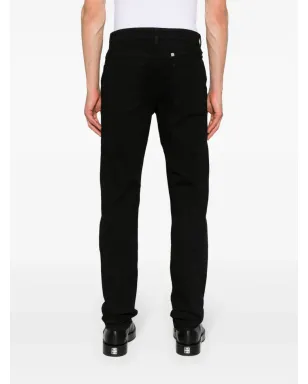 Givenchy ロゴプレート付きスリムカットジーンズ - ブラック - サムネイル4