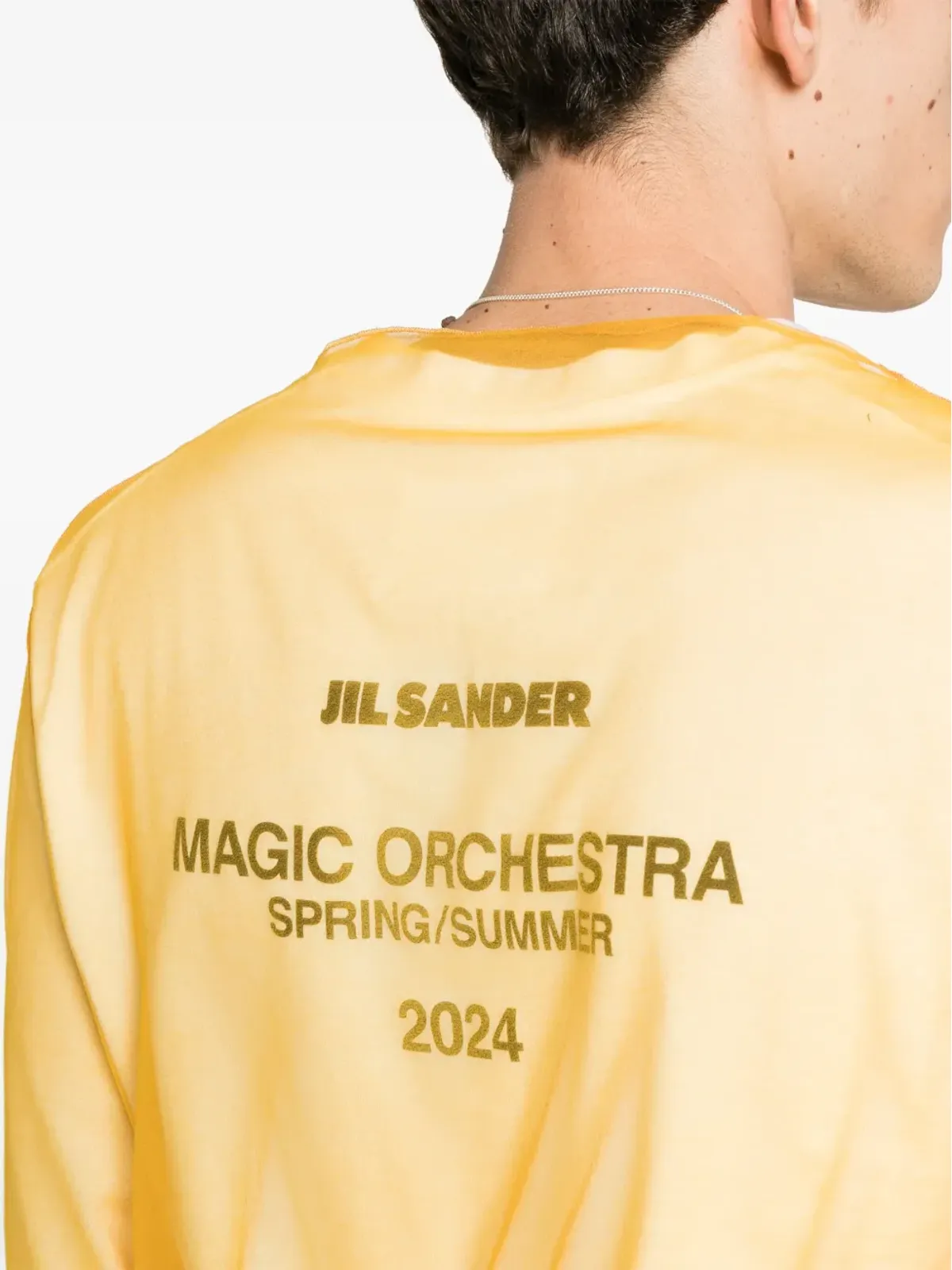 Jil Sander レイヤードコットンTシャツ - オレンジ - 画像5