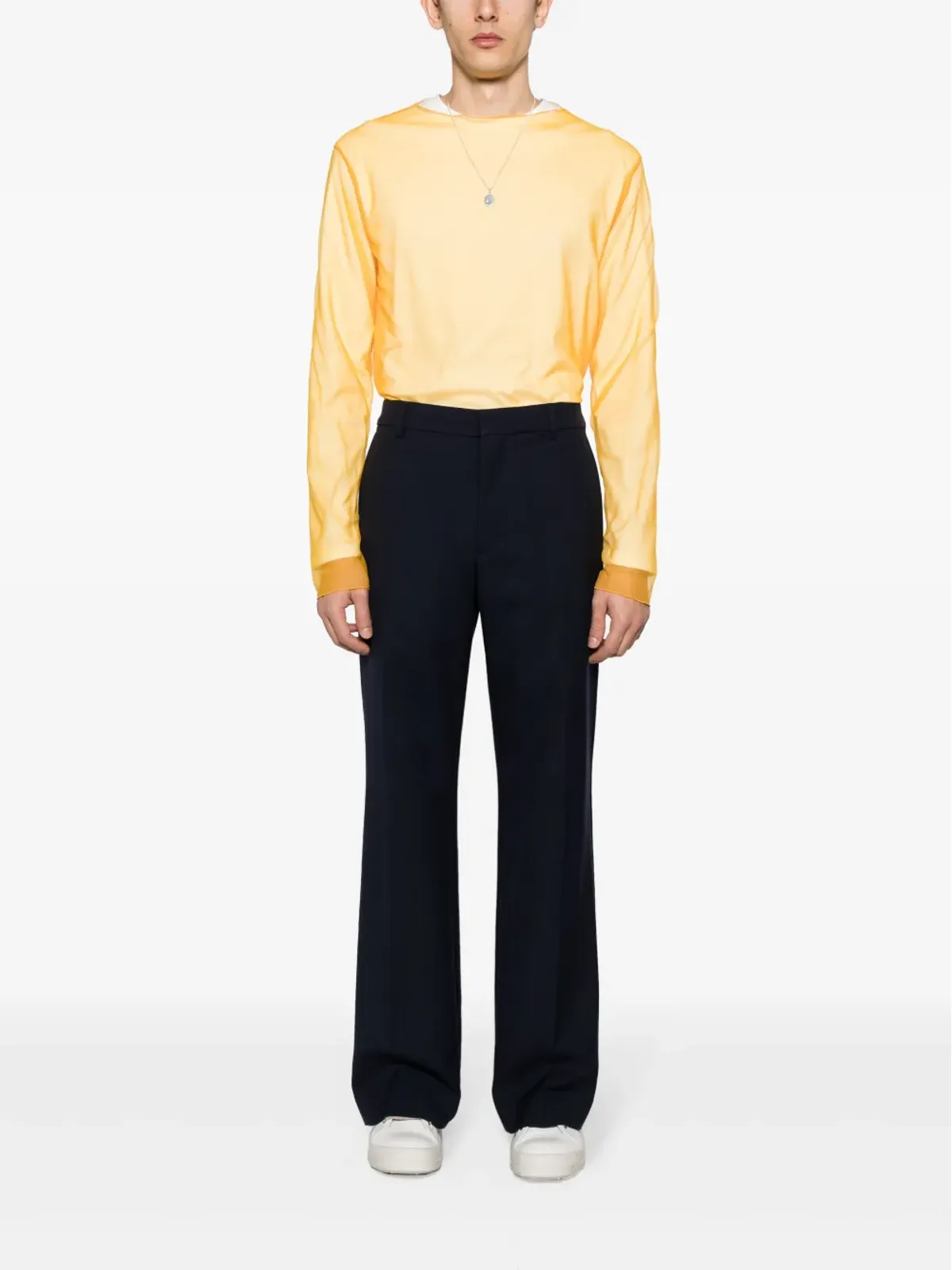 Jil Sander レイヤードコットンTシャツ - オレンジ - 画像2