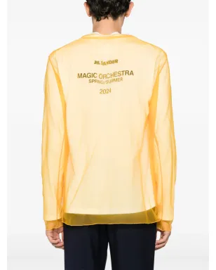 Jil Sander レイヤードコットンTシャツ - オレンジ - サムネイル4