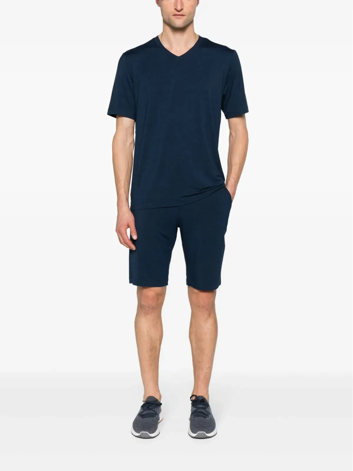 Hanro Vネック メランジ風 Tシャツ - 画像2