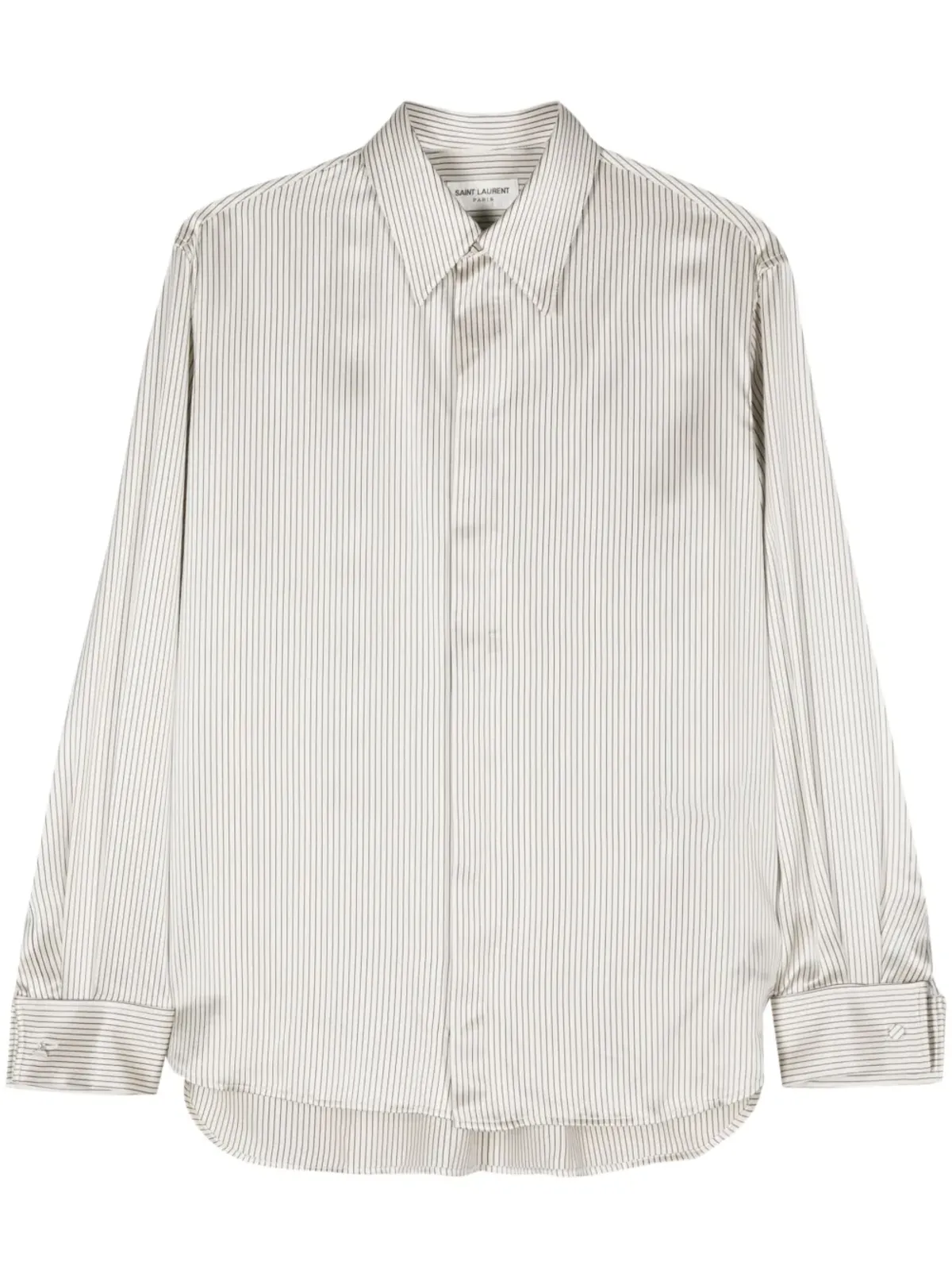 Saint Laurent ストライプ柄シルクシャツ - 画像1