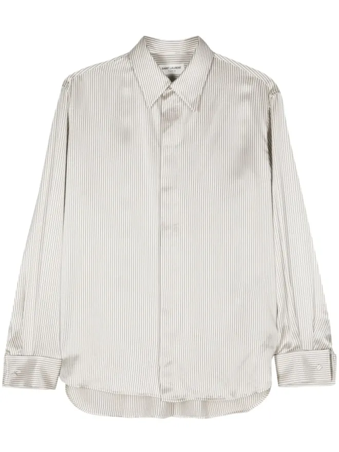 Saint Laurent Saint Laurent ストライプ柄シルクシャツの商品画像