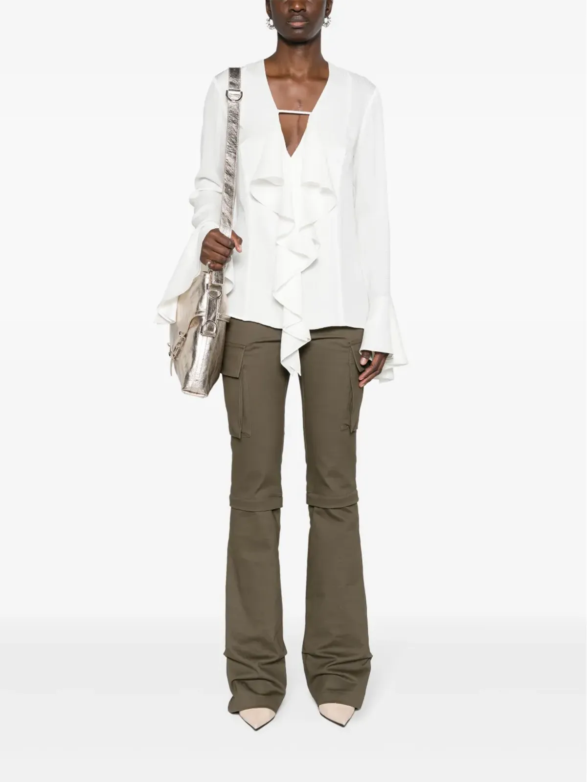 Givenchy 4Gジャカード シルク ブラウス - ホワイト - 画像2