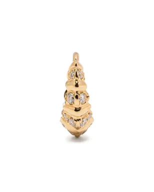 Lizzie Mandler Fine Jewelry 18kt yellow gold mini Crescent diamond single earring - サムネイル4
