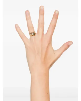 Lizzie Mandler Fine Jewelry 18kt イエローゴールド XL フルーテッド クレセント トルマリン リング - サムネイル2
