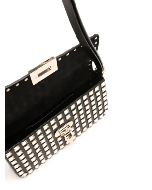 Valentino Garavani ロックスタッド E/W レザー ショルダーバッグ ブラック - サムネイル5