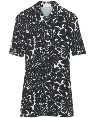Saint Laurent プリントショートドレス ブラック - サムネイル1
