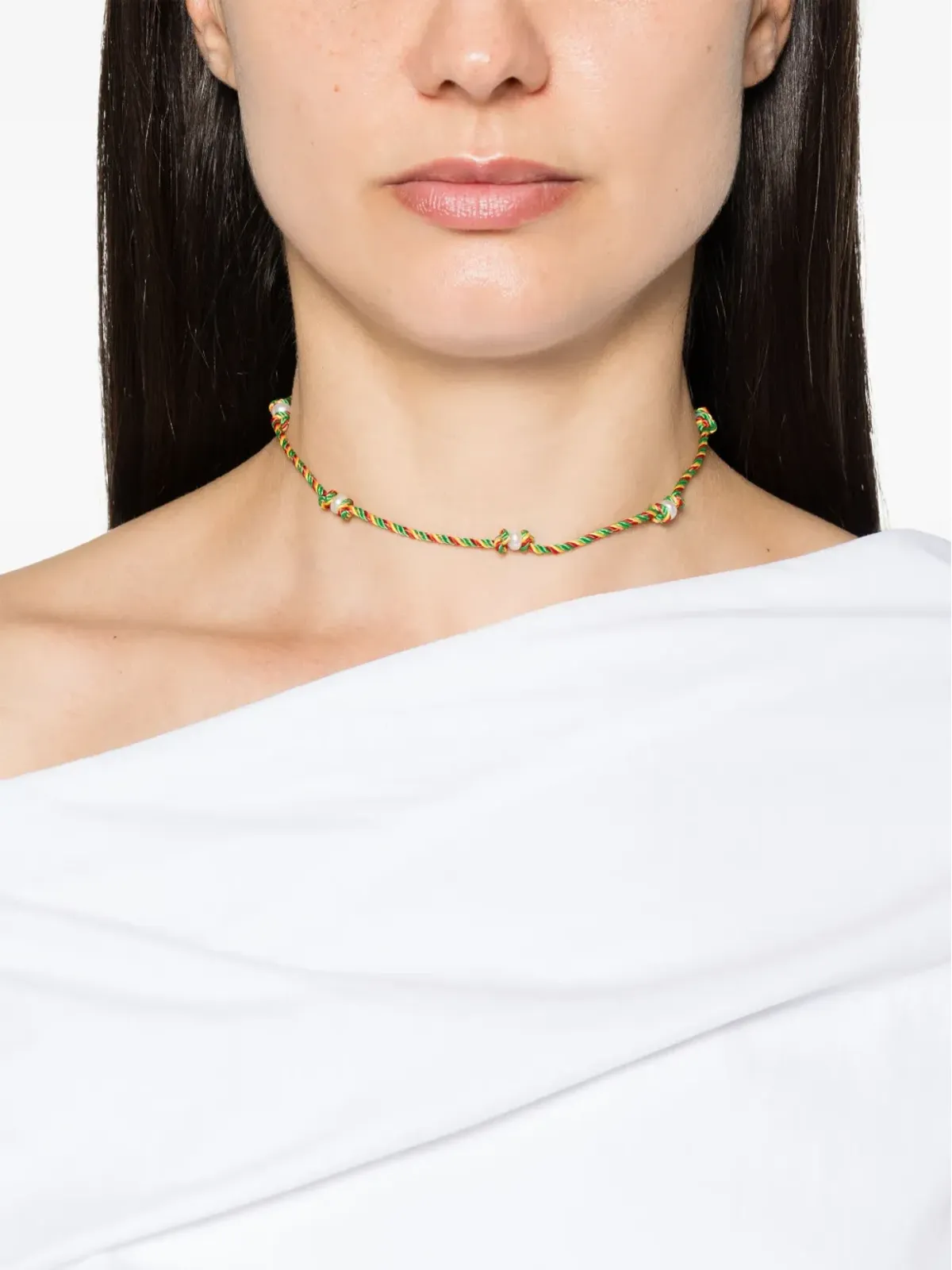 Marie Lichtenberg 14kt イエローゴールド Mauli Silky Rasta 編み込みネックレス - 画像2